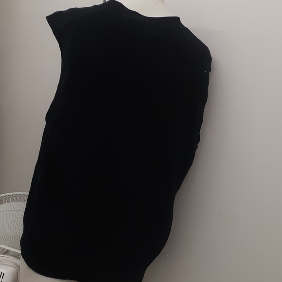 CLUB Room Charter Club Lambswool Vest black sz M L - Picture 7 of 12